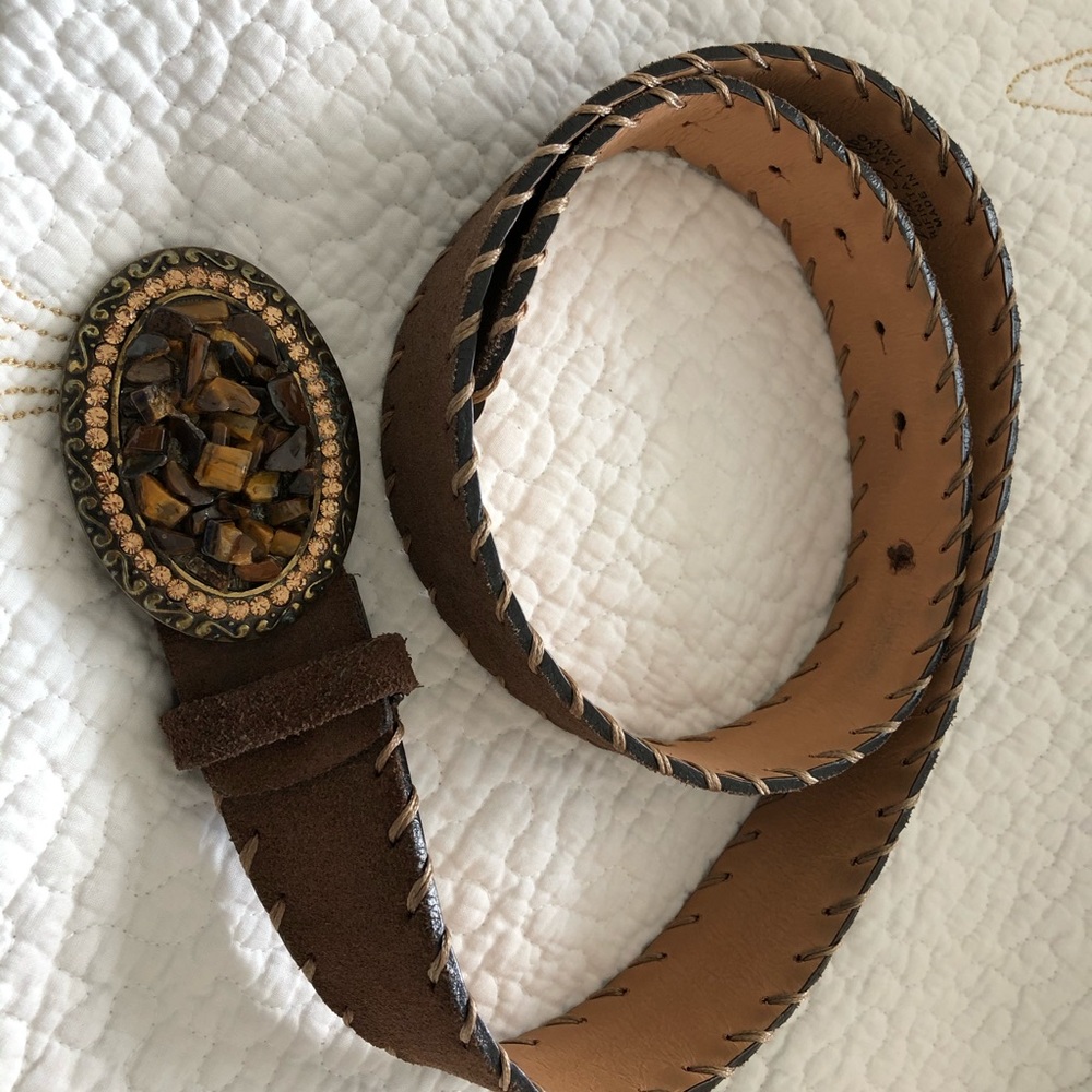 Vera tello  suede belt